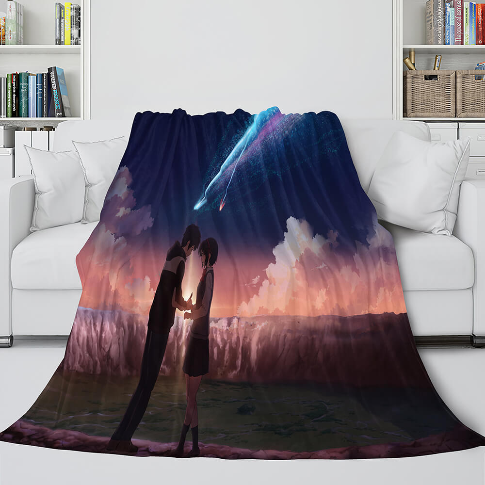 2024 NEW Anime Your Name Cosplay Flannel Blanket Throw