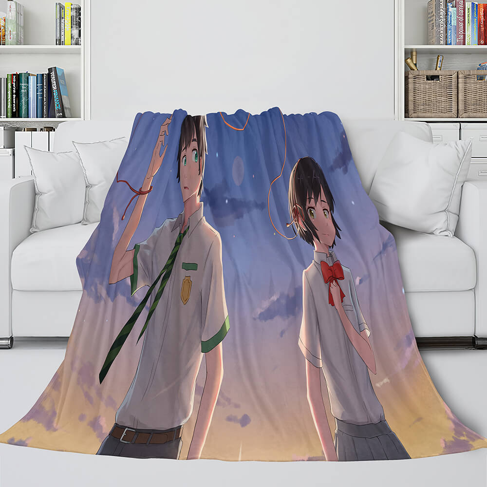 2024 NEW Anime Your Name Cosplay Flannel Blanket Throw