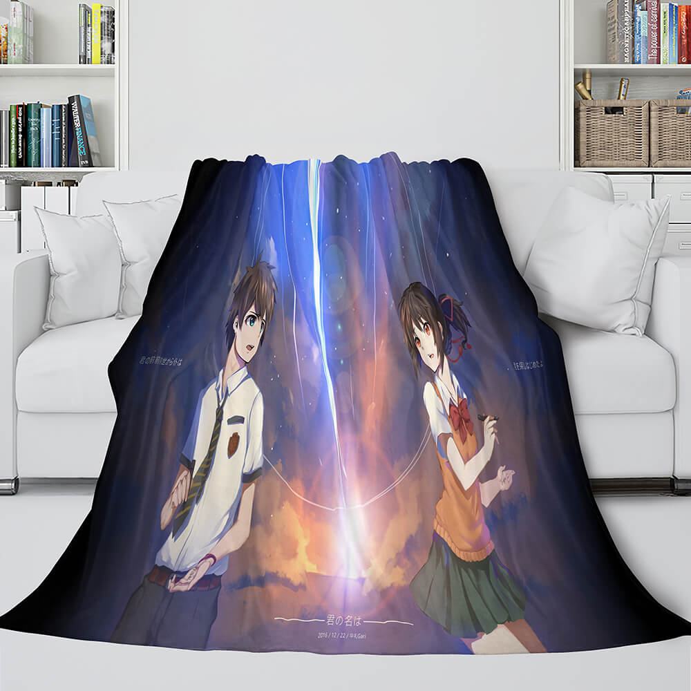 2024 NEW Anime Your Name Cosplay Flannel Blanket Throw