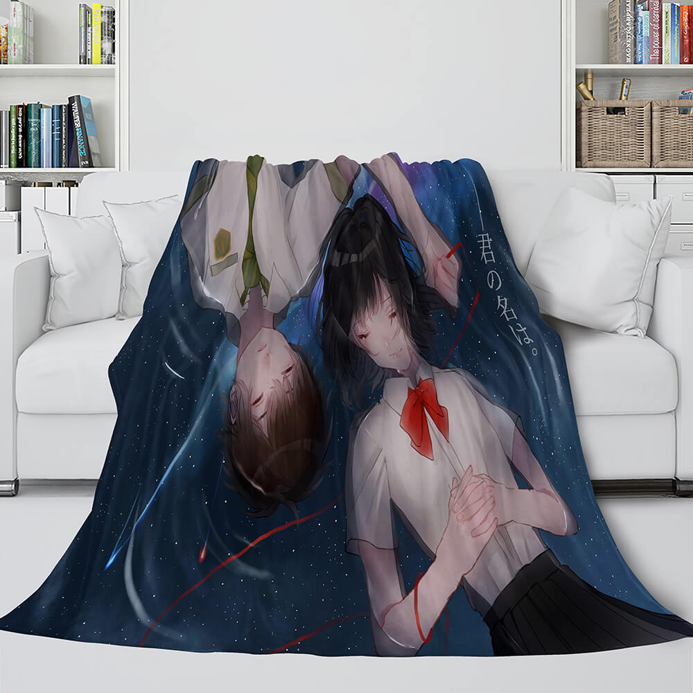 2024 NEW Anime Your Name Cosplay Flannel Blanket Throw