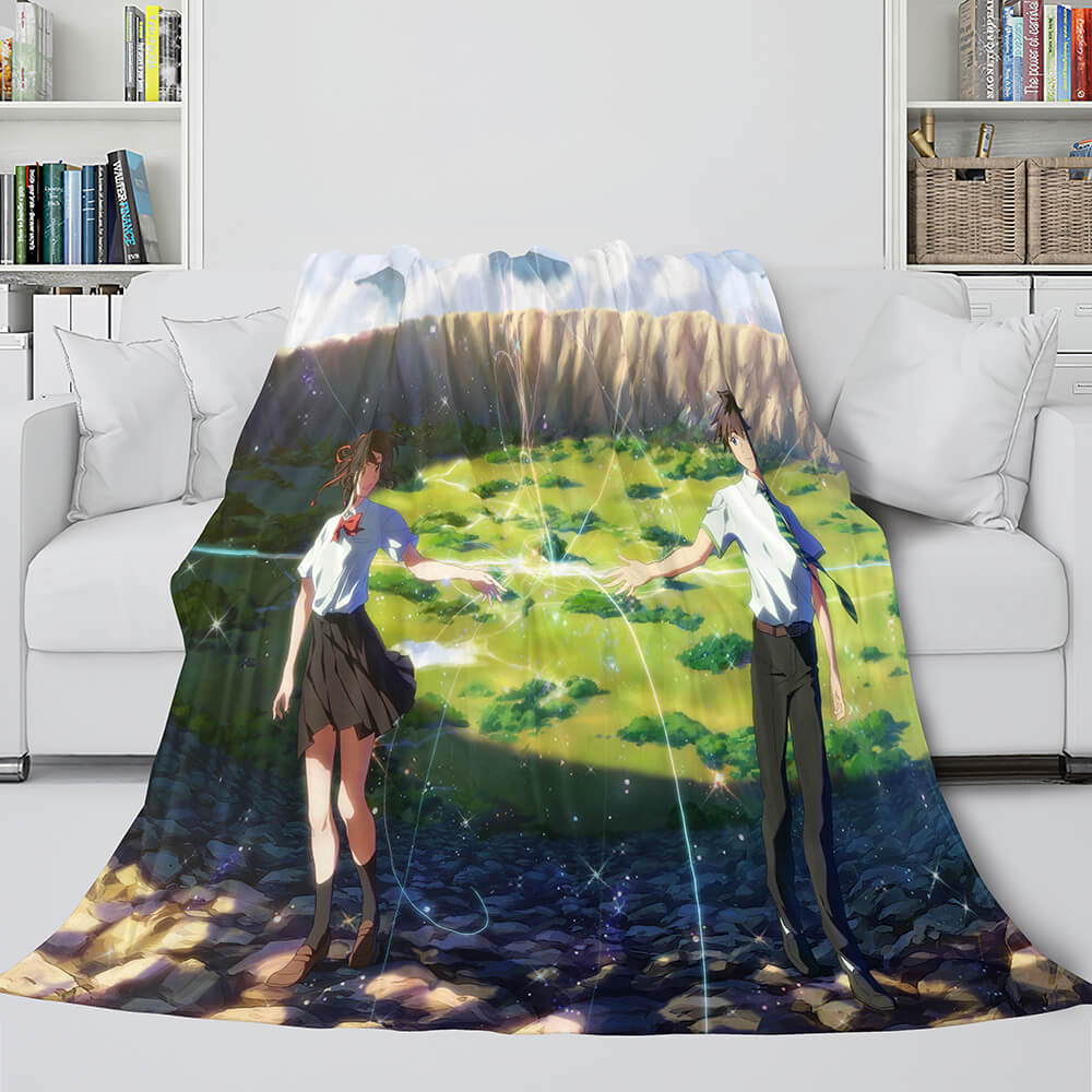 2024 NEW Anime Your Name Cosplay Flannel Blanket Throw