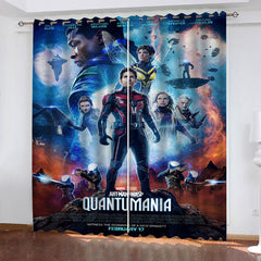 2024 NEW Ant-Man and The Wasp Quantumania Curtains Pattern Blackout Window Drapes