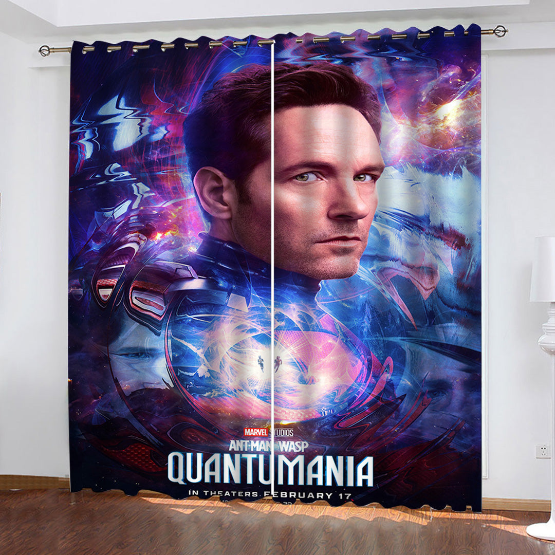 2024 NEW Ant-Man and The Wasp Quantumania Curtains Pattern Blackout Window Drapes