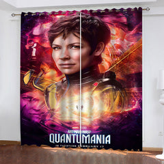 2024 NEW Ant-Man and The Wasp Quantumania Curtains Pattern Blackout Window Drapes