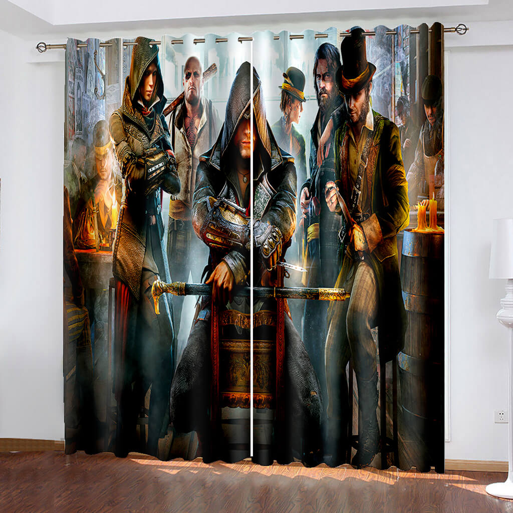 2024 NEW Assassin's Creed Curtains Blackout Window Drapes