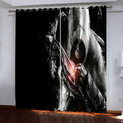 2024 NEW Assassin's Creed Pattern Curtains Blackout Window Drapes