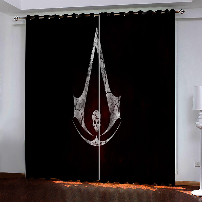 2024 NEW Assassin's Creed Pattern Curtains Blackout Window Drapes