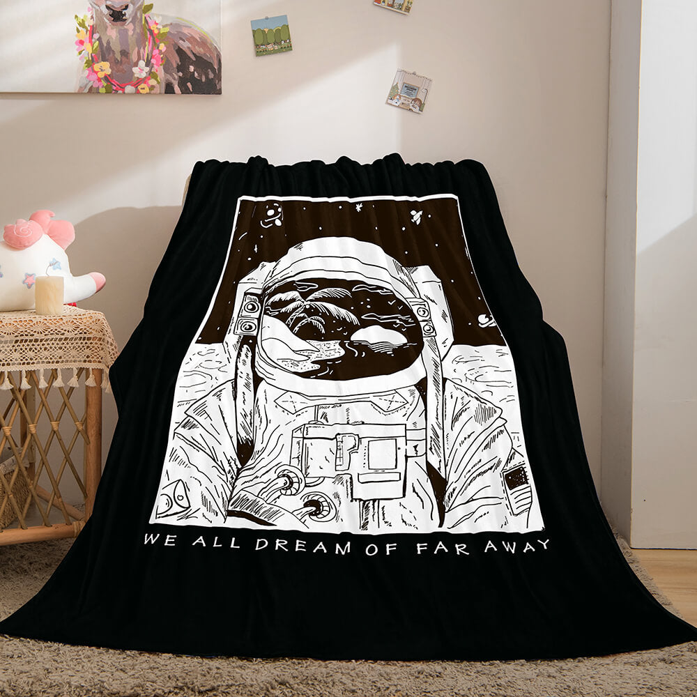 2024 NEW Astronaut Blanket Soft Flannel Blanket