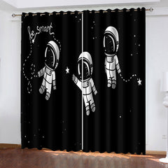 2024 NEW Astronaut Curtains Pattern Blackout Window Drapes