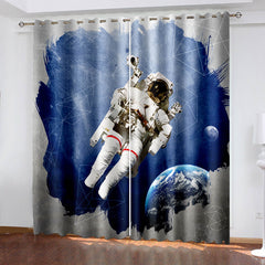 2024 NEW Astronaut Curtains Pattern Blackout Window Drapes