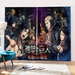 2025 NEW Attack on Titan Curtains Blackout Window Drapes for Room Decoration