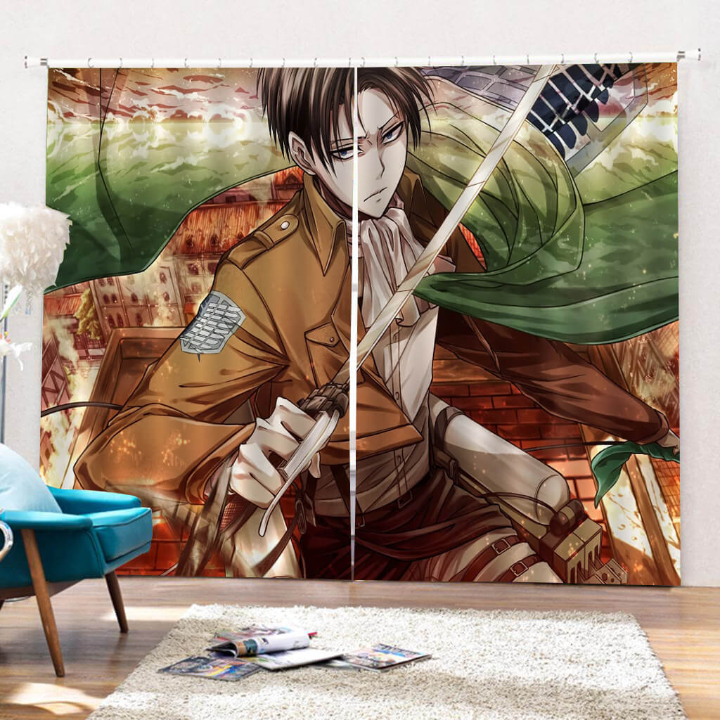 2025 NEW Attack on Titan Curtains Blackout Window Drapes for Room Decoration