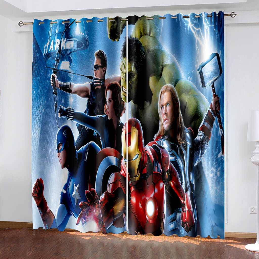 2024 NEW Avengers Curtains Blackout Window Drapes