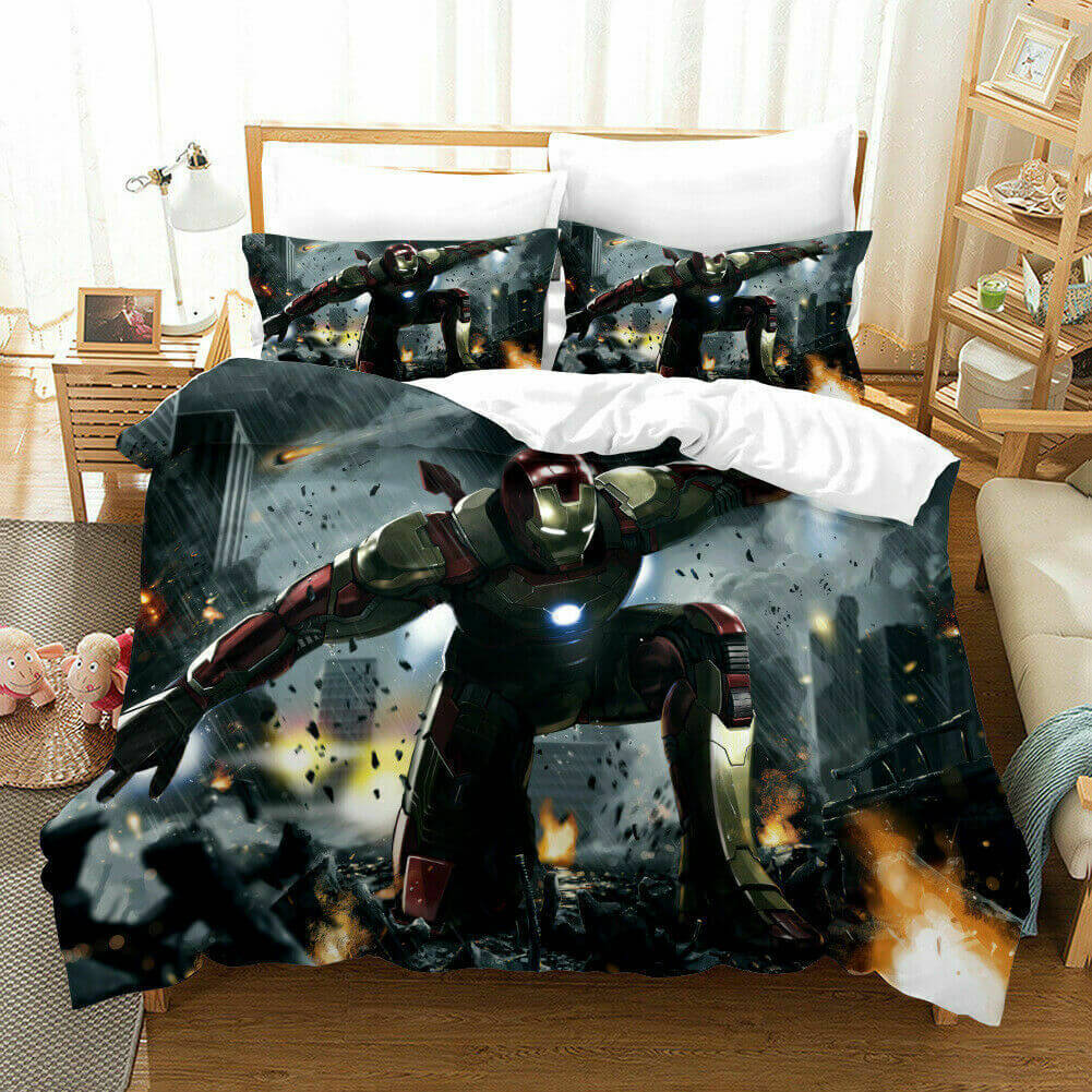 2024 NEW Avengers Ironman Captain America Bedding Set Quilt Cover Without Filler