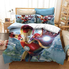 2024 NEW Avengers Ironman Captain America Bedding Set Quilt Cover Without Filler
