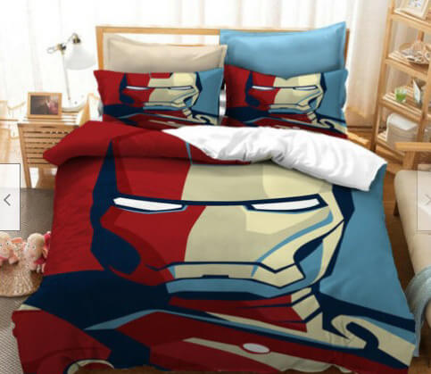 2024 NEW Avengers Ironman Captain America Bedding Set Quilt Cover Without Filler