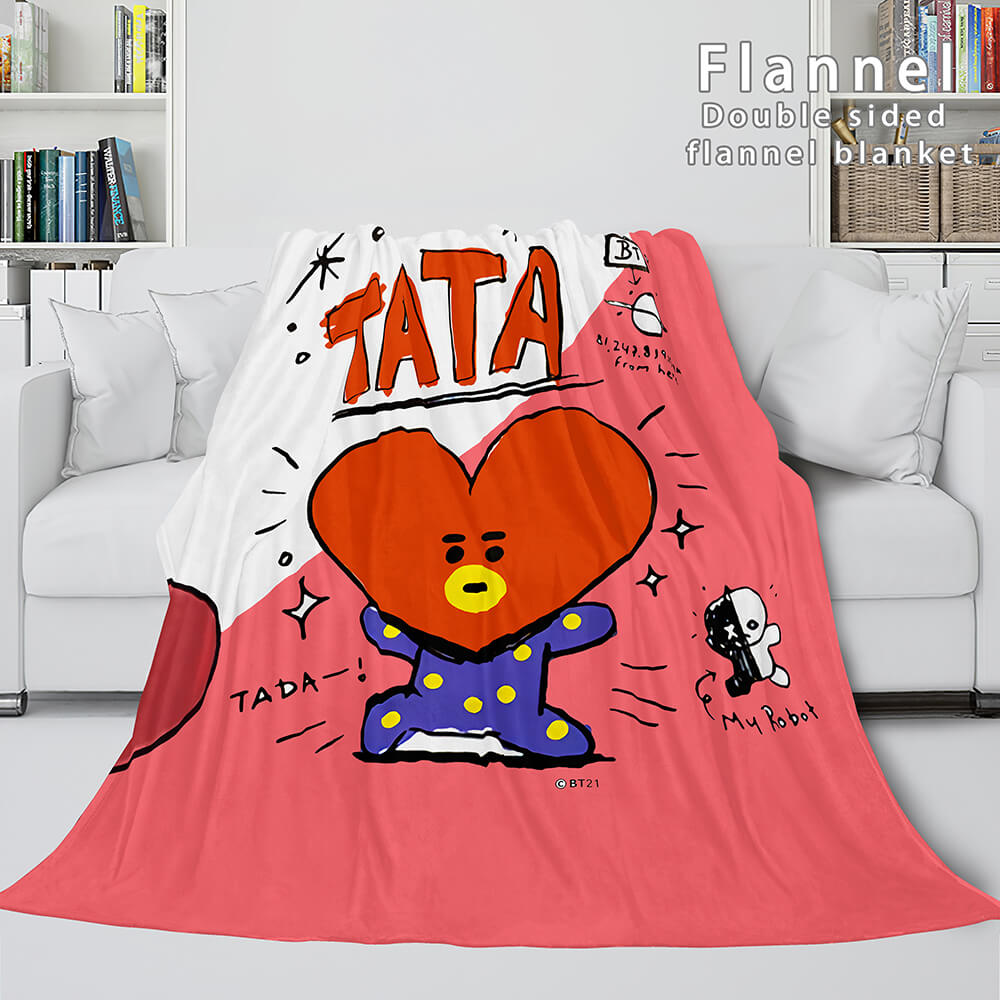 2024 NEW BT21 Cosplay Flannel Blanket Throw