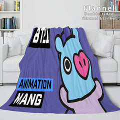 2024 NEW BT21 Cosplay Flannel Blanket Throw