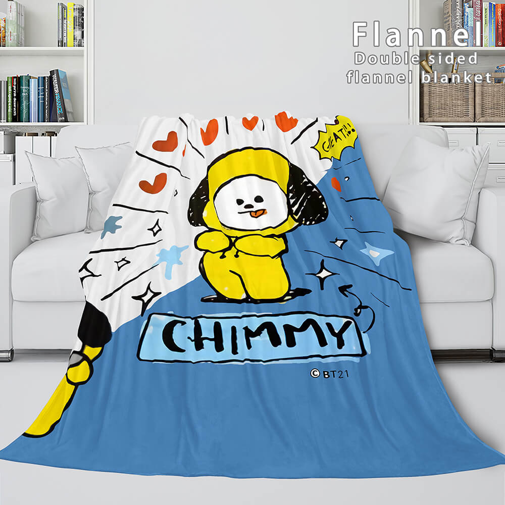 2024 NEW BT21 Cosplay Flannel Blanket Throw