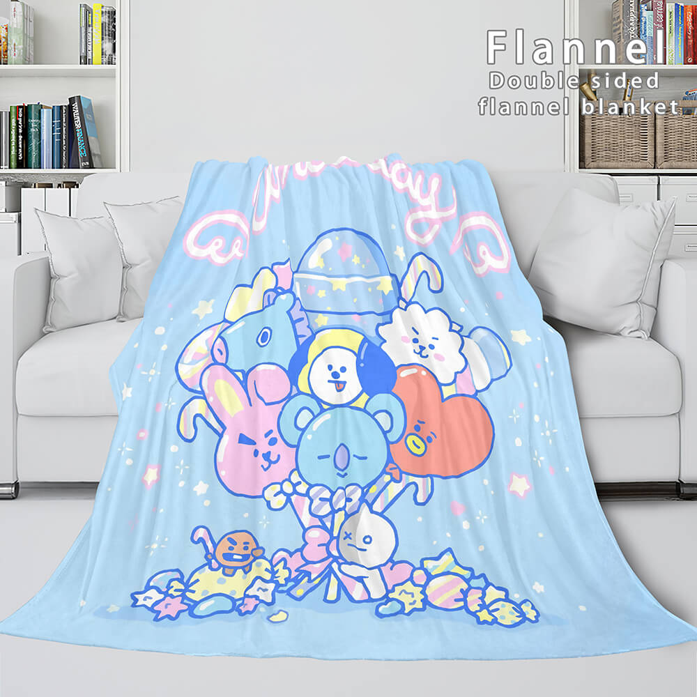 2024 NEW BT21 Cosplay Flannel Blanket Throw