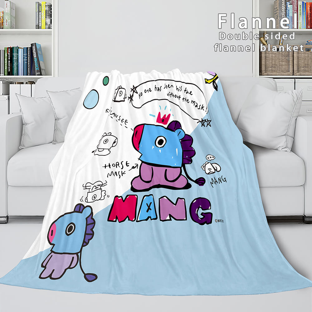 2024 NEW BT21 Cosplay Flannel Blanket Throw