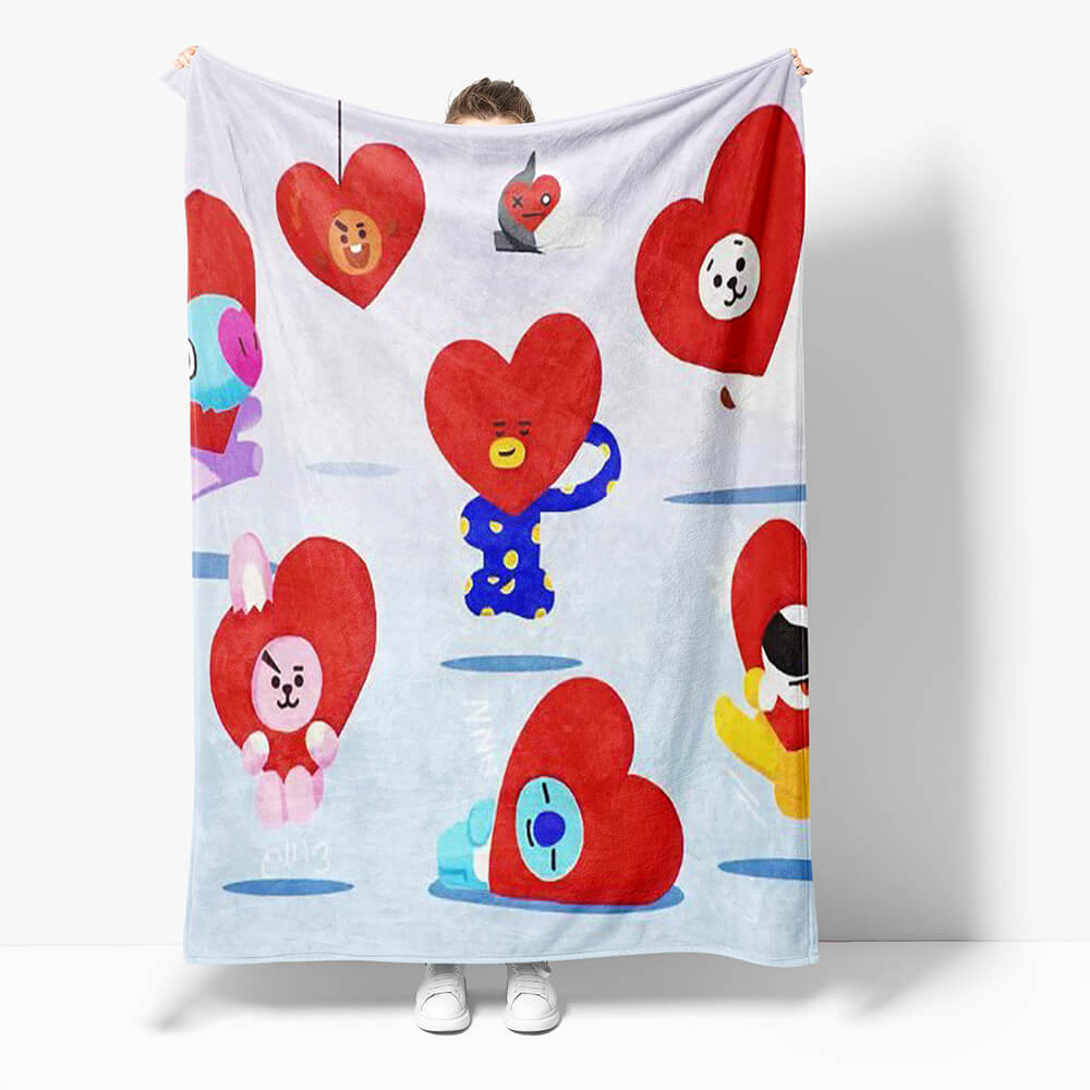 2024 NEW BT21 Flannel Fleece Throw Cosplay Blanket