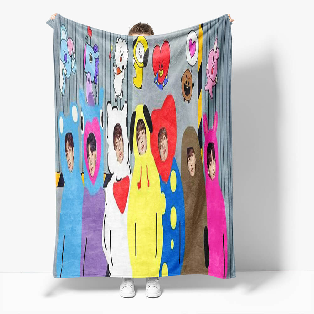 2024 NEW BT21 Flannel Fleece Throw Cosplay Blanket