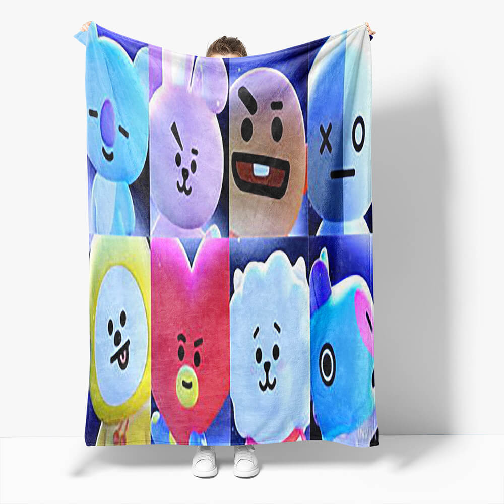 2024 NEW BT21 Flannel Fleece Throw Cosplay Blanket