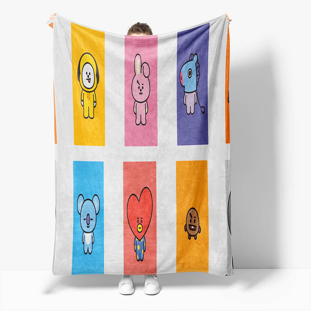 2024 NEW BT21 Flannel Fleece Throw Cosplay Blanket