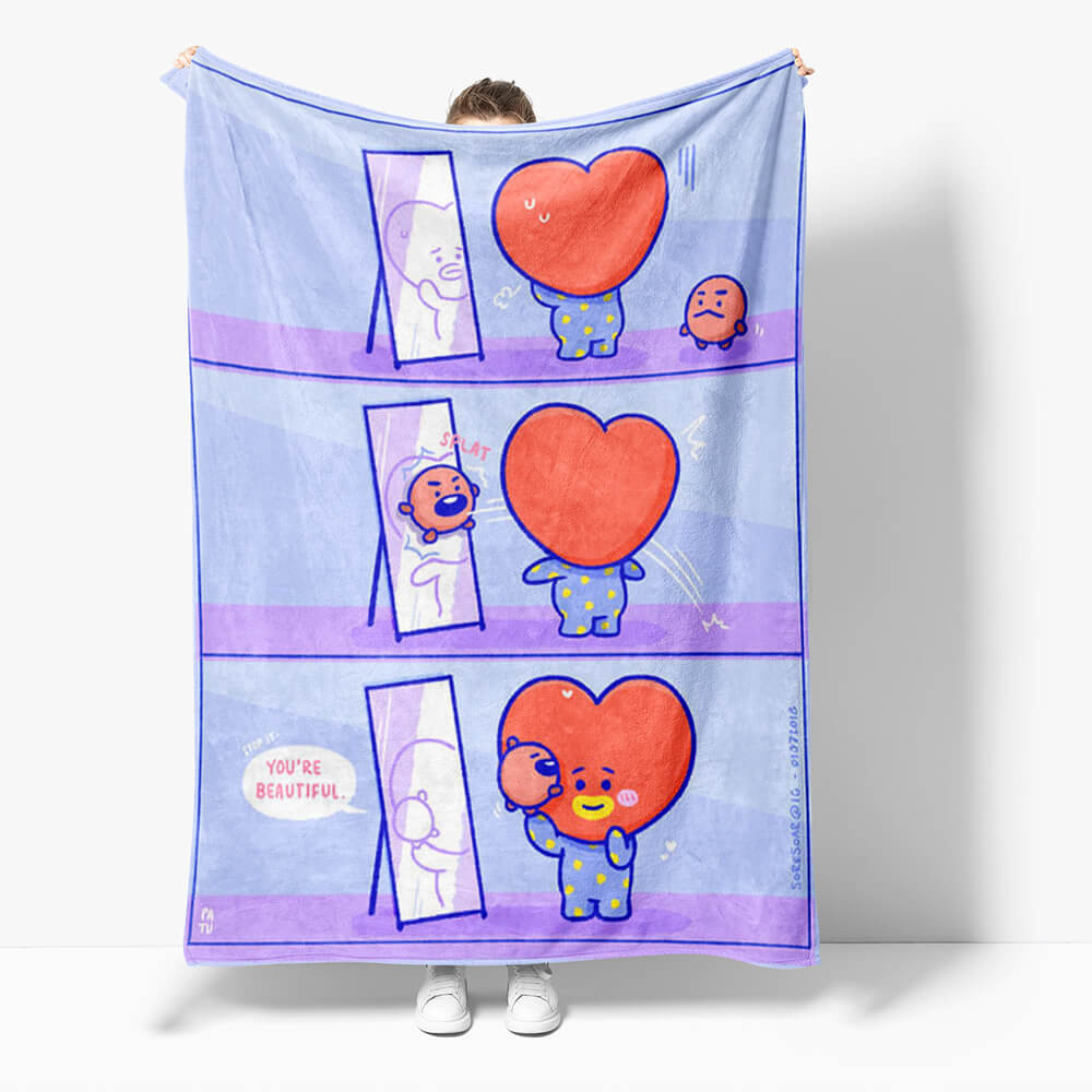 2024 NEW BT21 Flannel Fleece Throw Cosplay Blanket