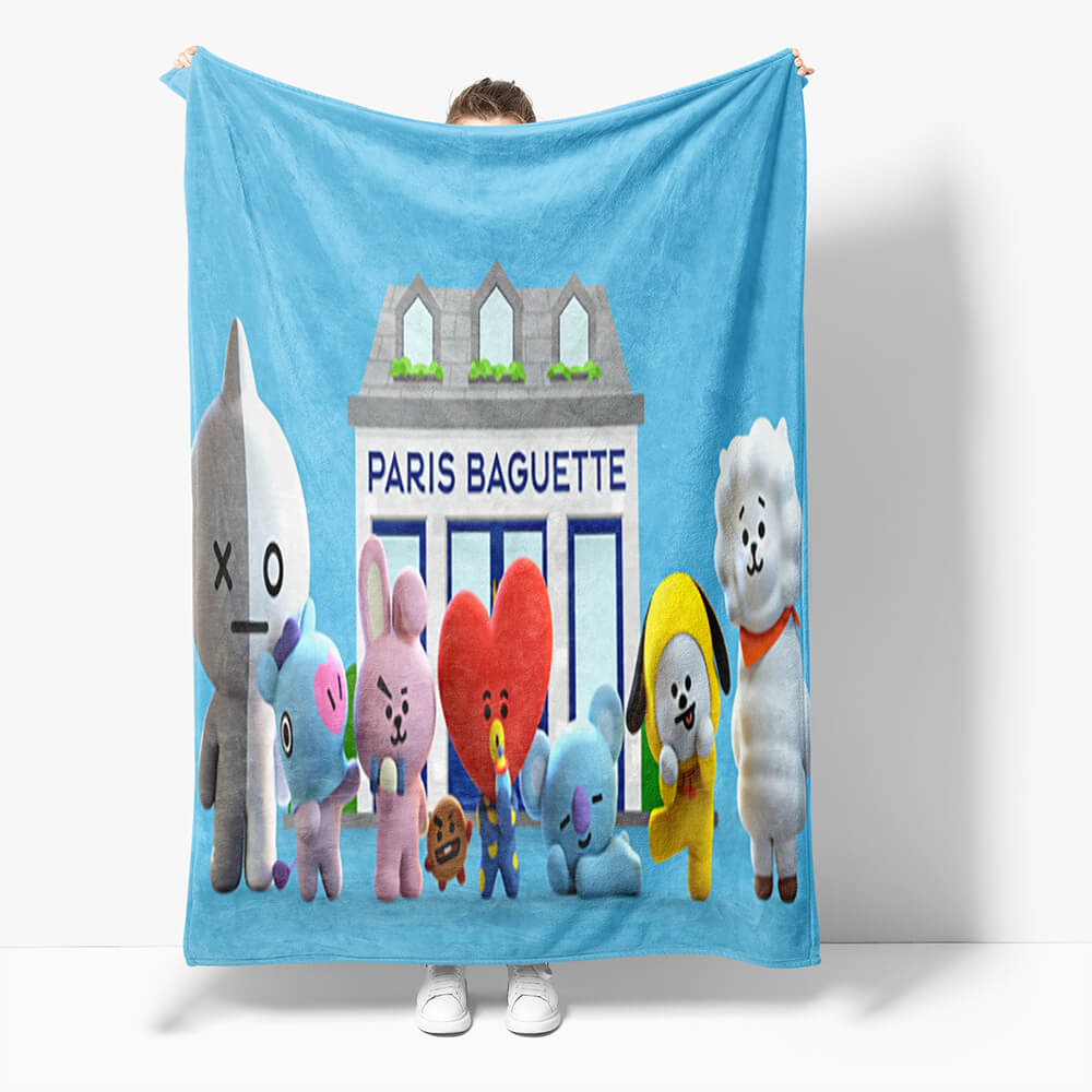 2024 NEW BT21 Flannel Fleece Throw Cosplay Blanket