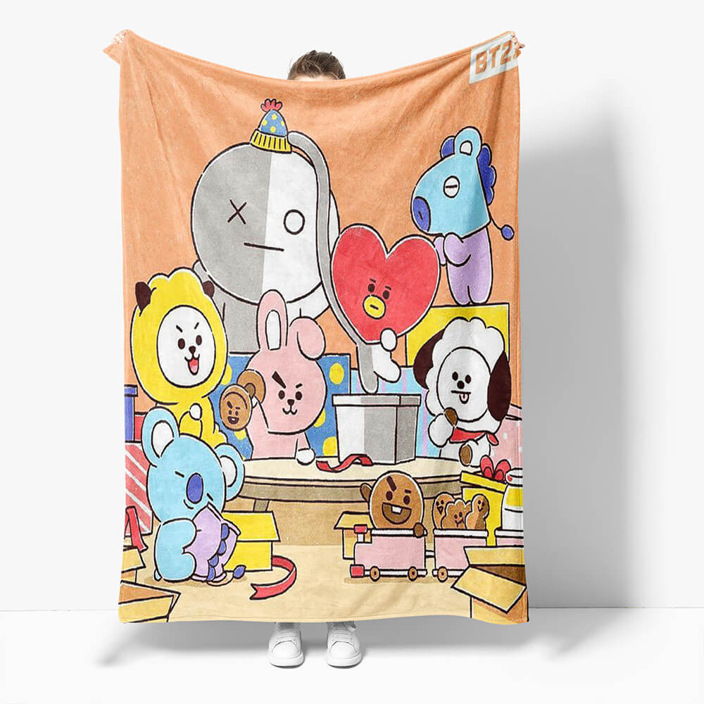 2024 NEW BT21 Flannel Fleece Throw Cosplay Blanket