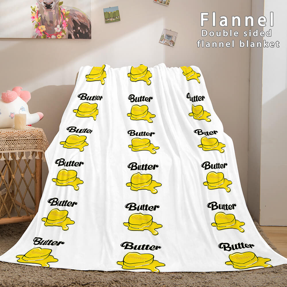 2024 NEW BTS Butter Cosplay Flannel Blanket Throw