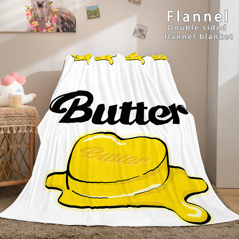 2024 NEW BTS Butter Cosplay Flannel Blanket Throw