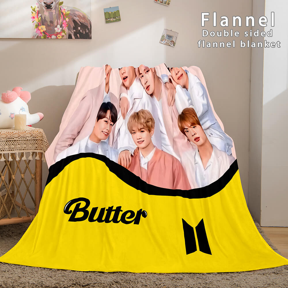 2024 NEW BTS Butter Cosplay Flannel Blanket Throw