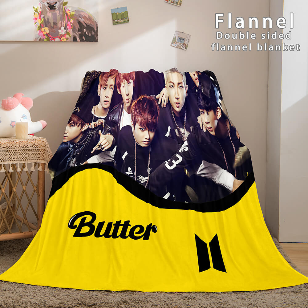 2024 NEW BTS Butter Cosplay Flannel Blanket Throw