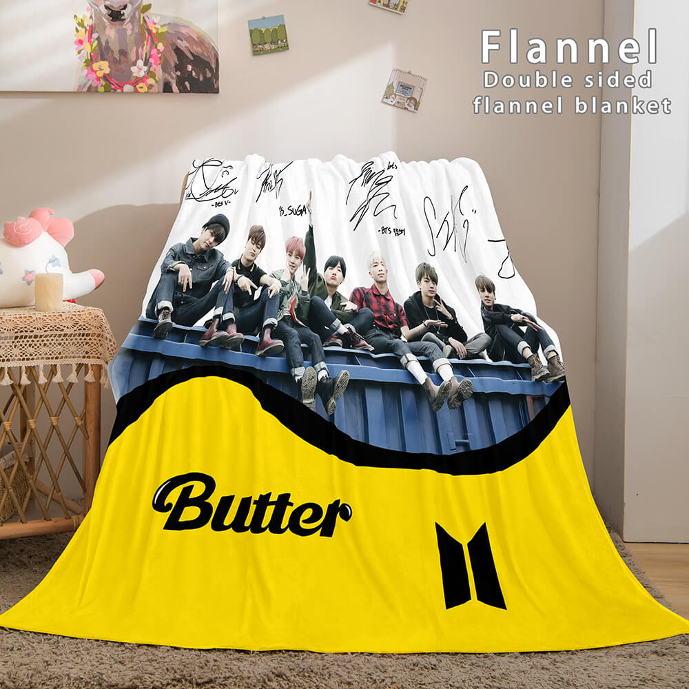 2024 NEW BTS Butter Cosplay Flannel Blanket Throw