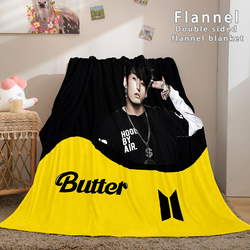 2024 NEW BTS Butter Cosplay Flannel Blanket Throw