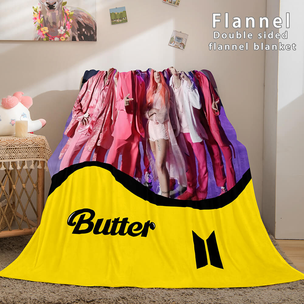 2024 NEW BTS Butter Cosplay Flannel Blanket Throw