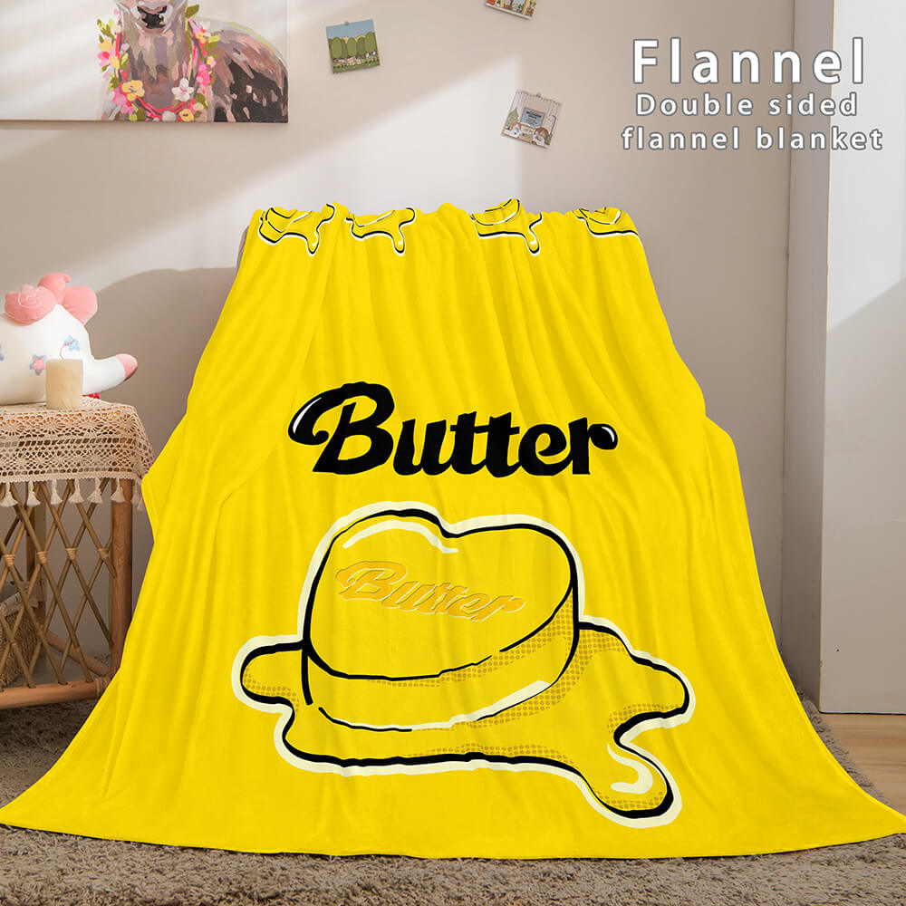 2024 NEW BTS Butter Cosplay Flannel Blanket Throw