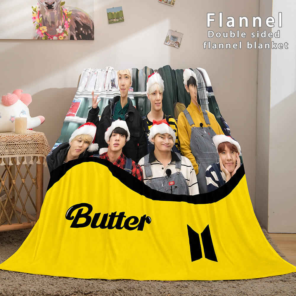 2024 NEW BTS Butter Cosplay Flannel Blanket Throw