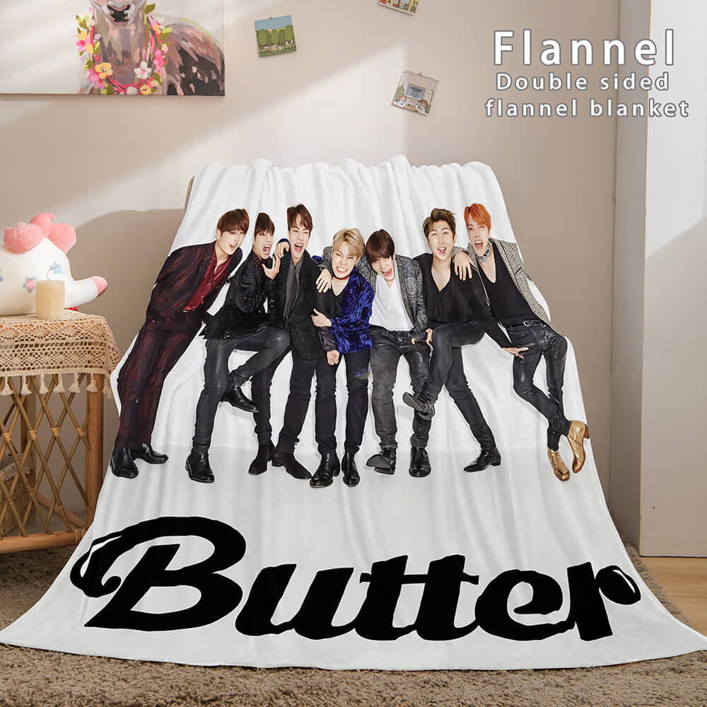 2024 NEW BTS Butter Cosplay Flannel Blanket Throw