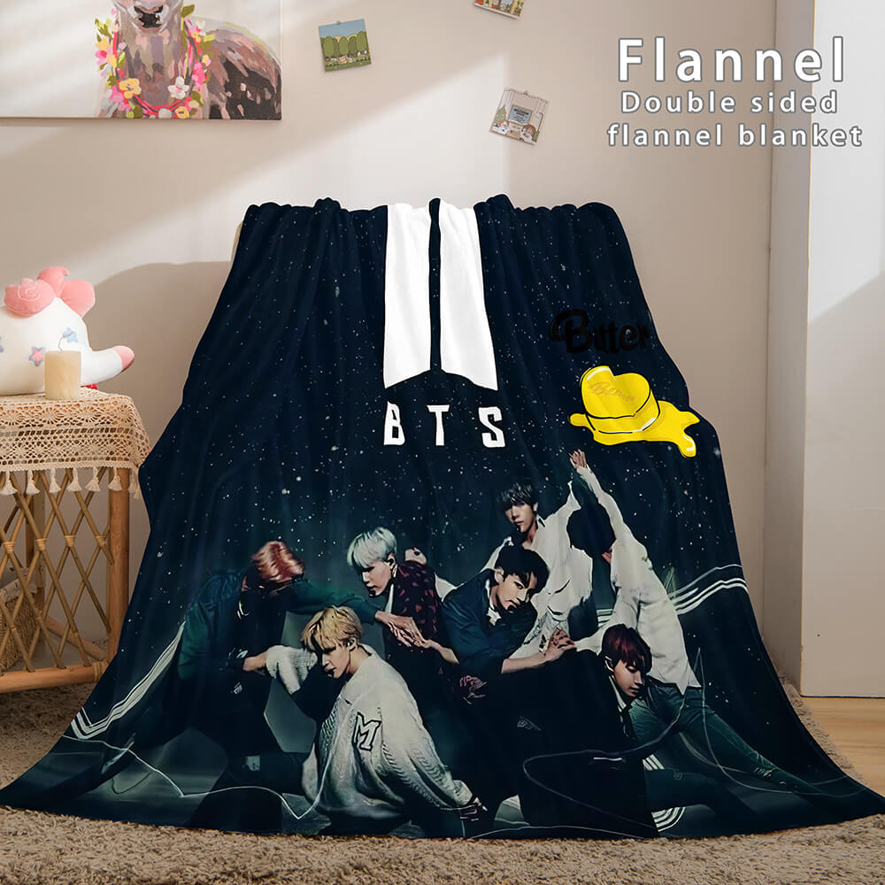 2024 NEW BTS Butter Bangtan Boys Cosplay Flannel Blanket