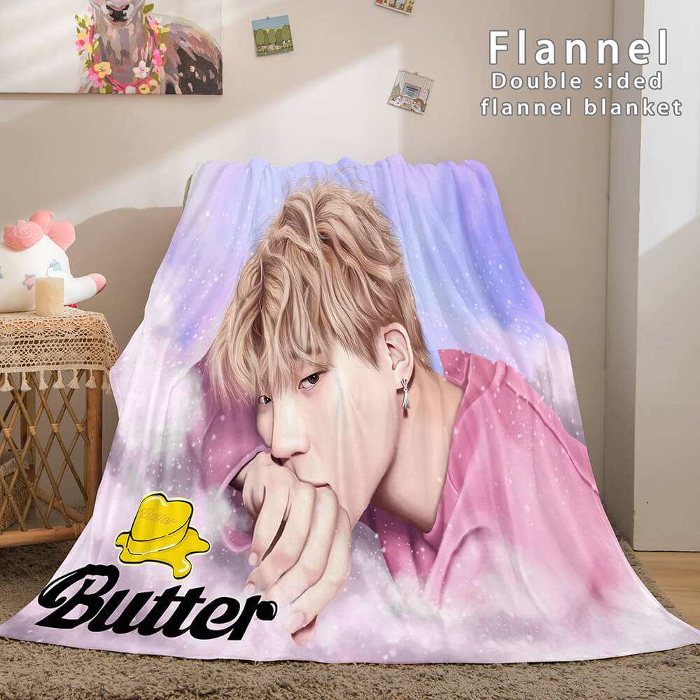 2024 NEW BTS Butter Bangtan Boys Cosplay Flannel Blanket