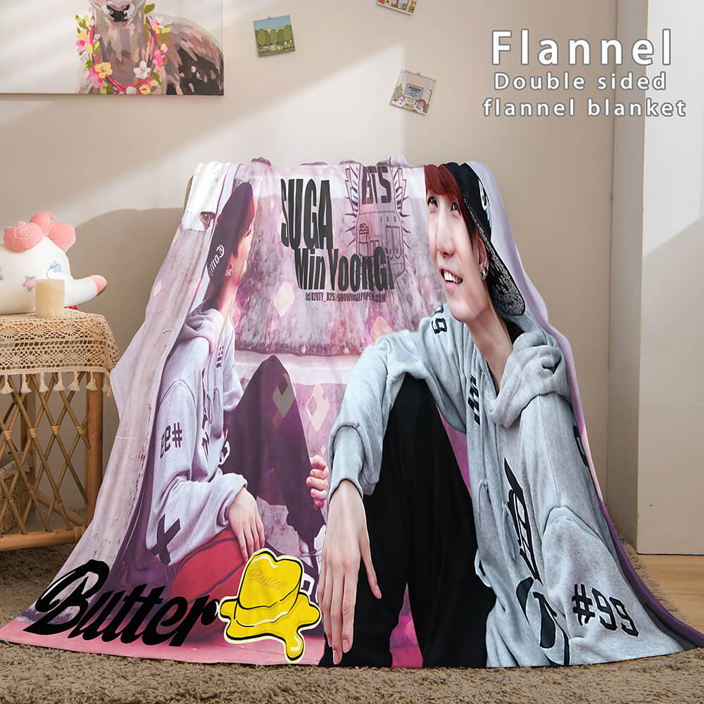 2024 NEW BTS Butter Bangtan Boys Cosplay Flannel Blanket