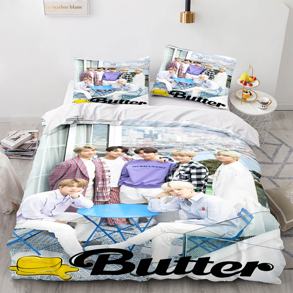 2025 NEW BTS Butter Cosplay Bedding Set Full Quilt Cover Without Filler