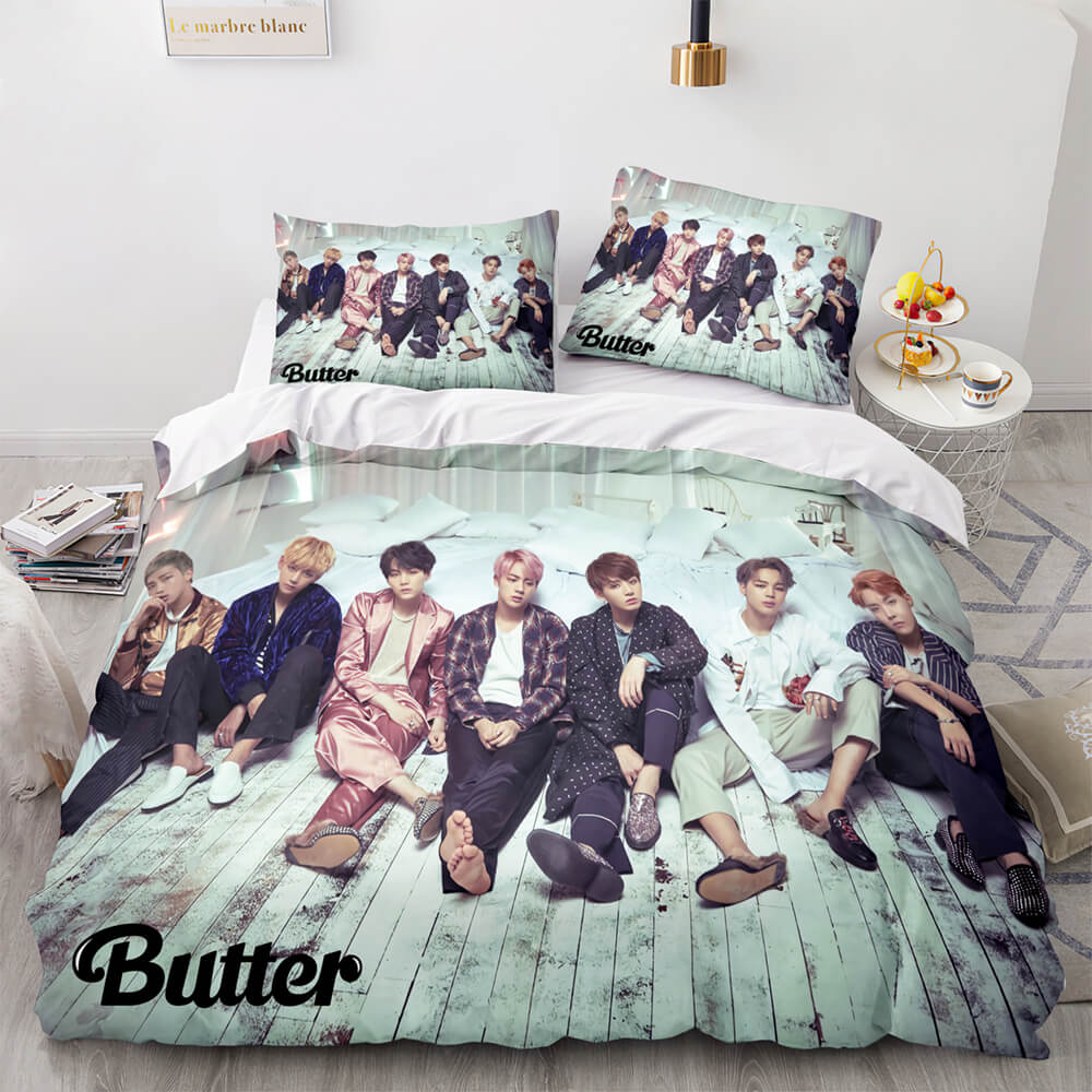 2024 NEW BTS Butter Cosplay Bedding Set Full Quilt Cover Without Filler