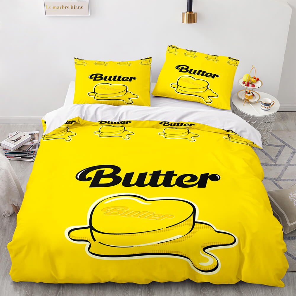 2024 NEW BTS Butter Cosplay Bedding Sets Soft Quilt Covers Without Filler