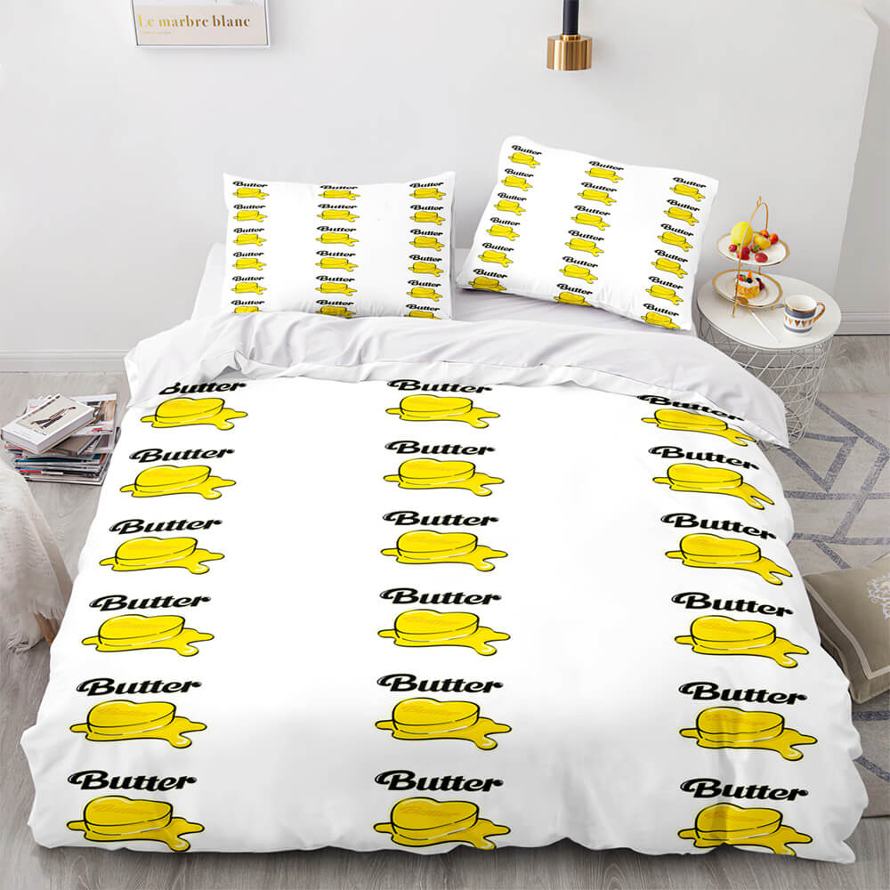 2024 NEW BTS Butter Cosplay Bedding Sets Soft Quilt Covers Without Filler