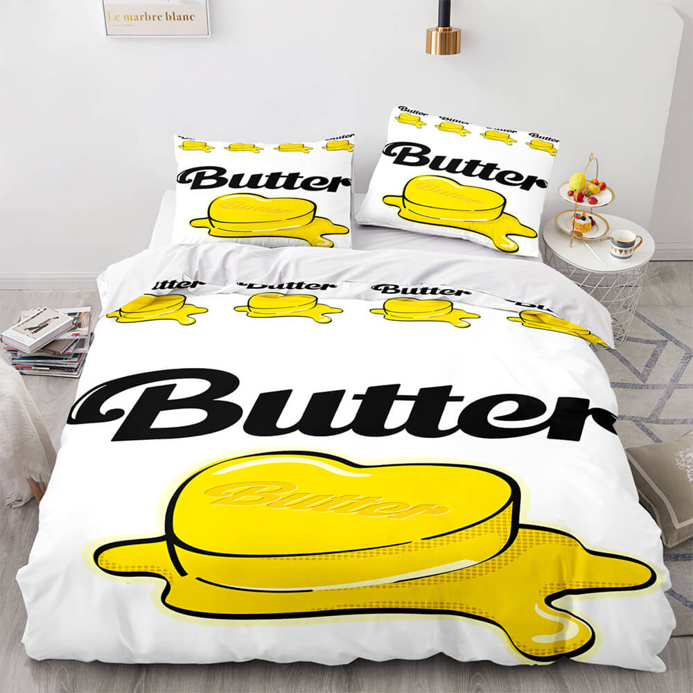 2024 NEW BTS Butter Cosplay Bedding Sets Soft Quilt Covers Without Filler